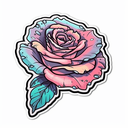 Rose Flower Vinyl Decal Sticker for Car, Laptop, Tumbler and more # 006140