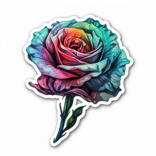 Rose Flower Vinyl Decal Sticker for Car, Laptop, Tumbler and more # 006095