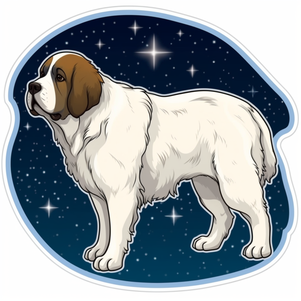 Saint Bernard Dog Vinyl Decal Sticker for Car, Laptop, Tumbler and more # 007417