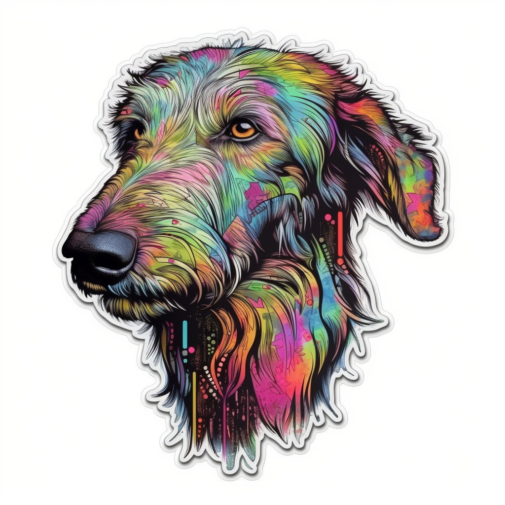 Scottish Deerhound Dog Vinyl Decal Sticker for Car, Laptop, Tumbler and more # 007944
