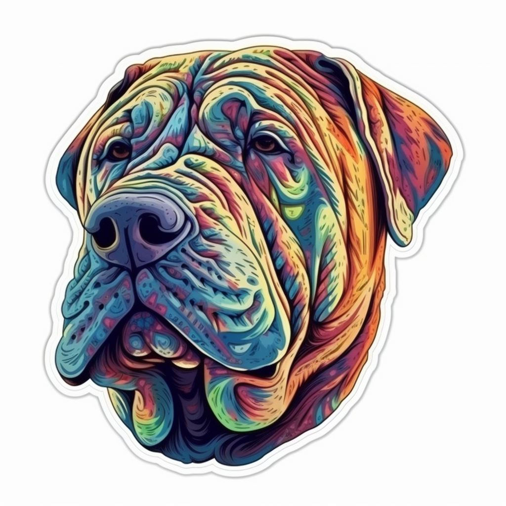 Shar Pei Dog Vinyl Decal Sticker for Car, Laptop, Tumbler and more # 007431