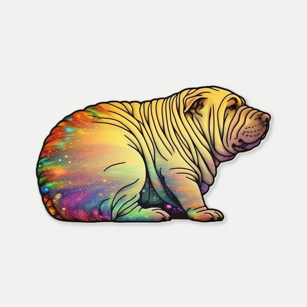 Shar Pei Dog Vinyl Decal Sticker for Car, Laptop, Tumbler and more # 007420