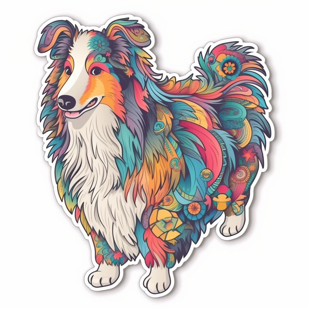 Shetland Sheepdog Dog Vinyl Decal Sticker for Car, Laptop, Tumbler and more # 007300