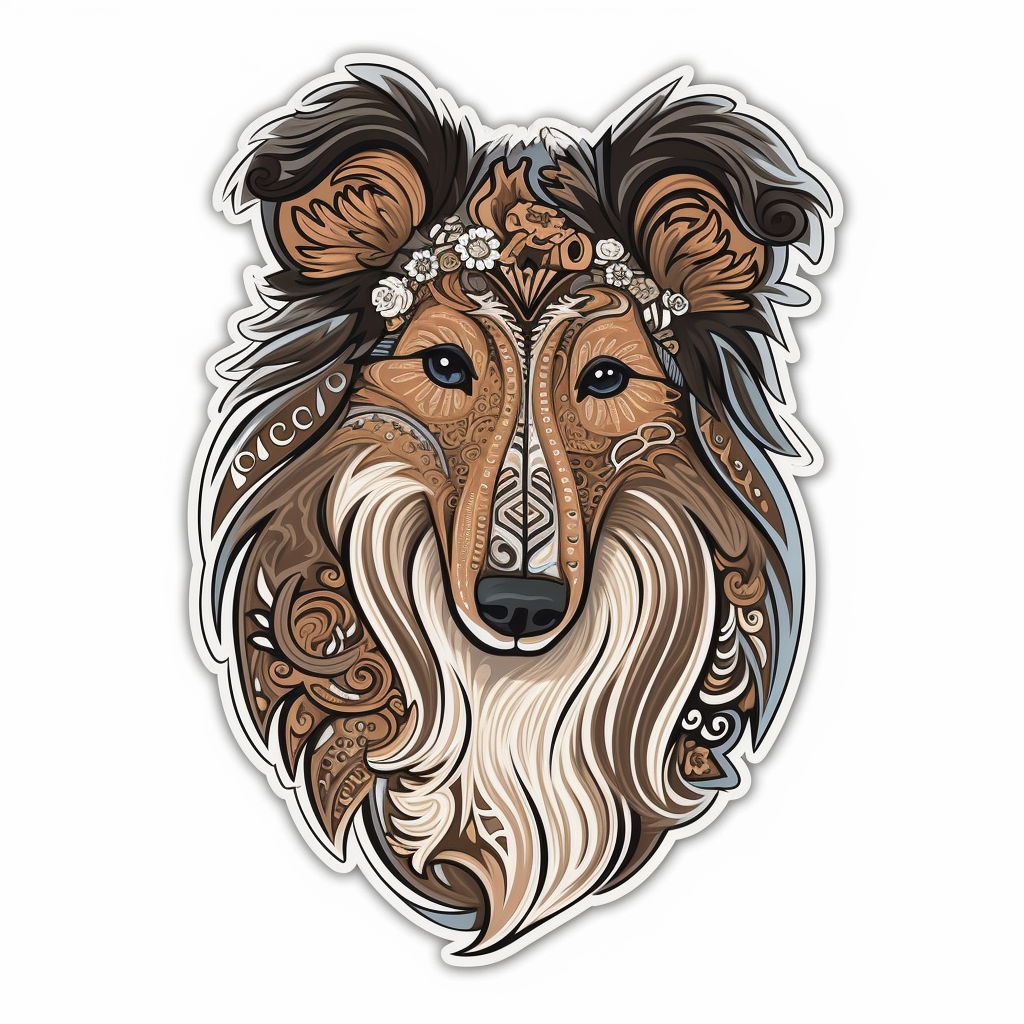 Shetland Sheepdog Dog Vinyl Decal Sticker for Car, Laptop, Tumbler and more # 007281
