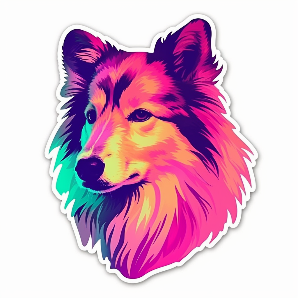Shetland Sheepdog Dog Vinyl Decal Sticker for Car, Laptop, Tumbler and more # 007340