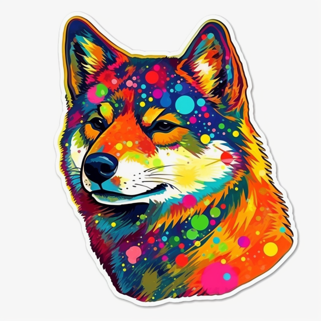 Shiba Inu Dog Vinyl Decal Sticker for Car, Laptop, Tumbler and more # 001655