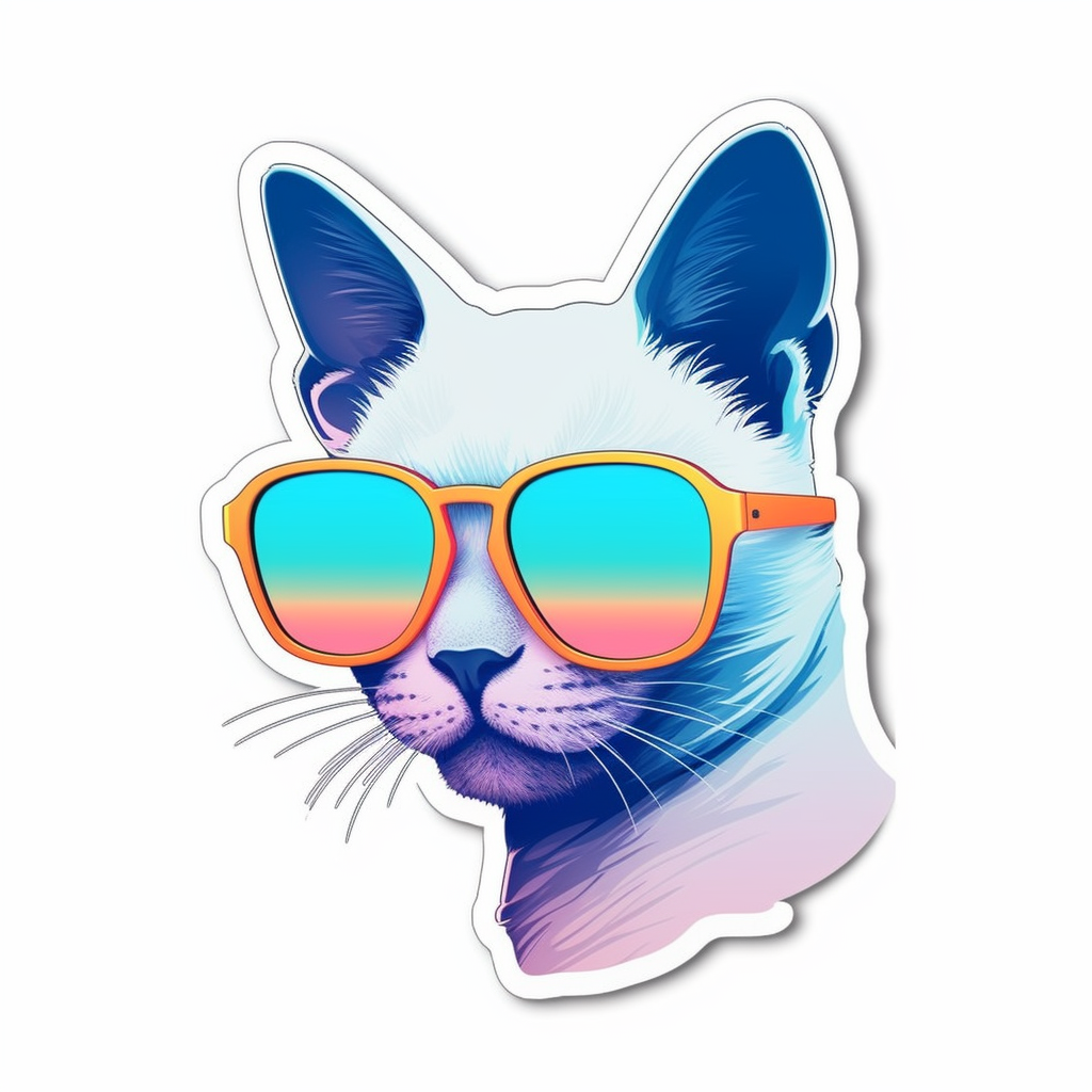 Siamese Cat Vinyl Decal Sticker for Car, Laptop, Tumbler and more # 004148