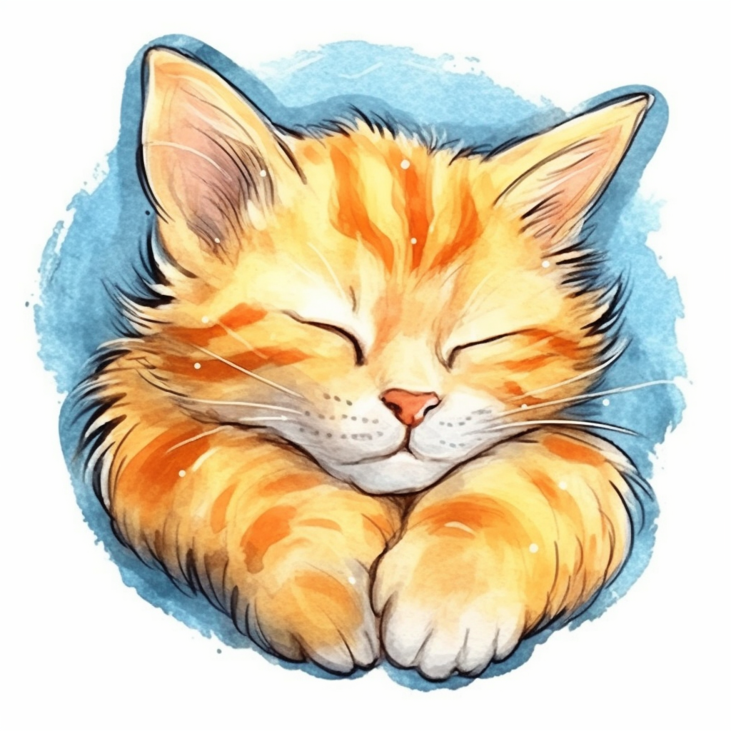 Sleeping Kitten Vinyl Decal Sticker for Car, Laptop, Tumbler and more # 0010838