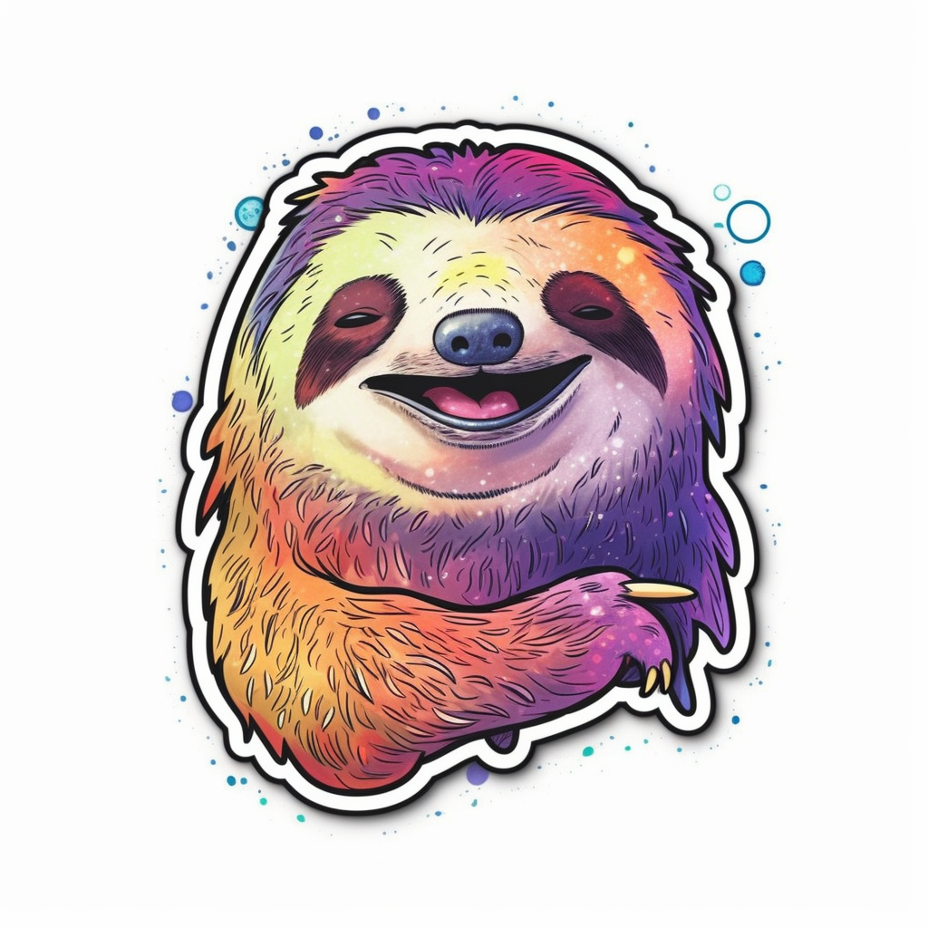Sloth Vinyl Decal Sticker for Car, Laptop, Tumbler and more # 006002