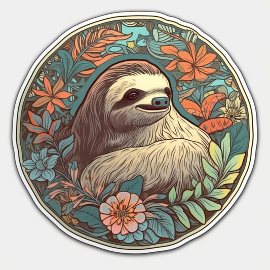 Sloth Vinyl Decal Sticker for Car, Laptop, Tumbler and more # 006070