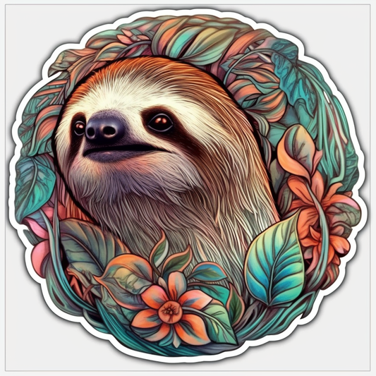 Sloth Vinyl Decal Sticker for Car, Laptop, Tumbler and more # 006006