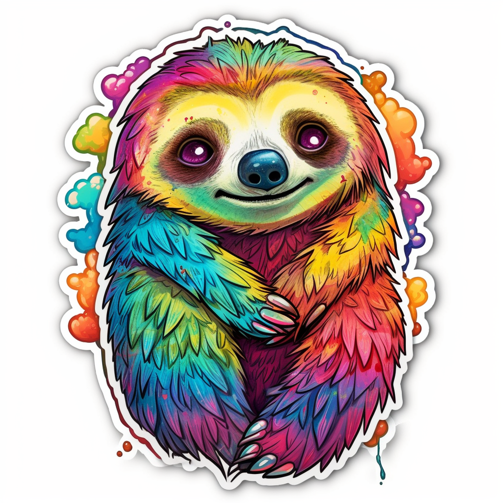 Sloth Vinyl Decal Sticker for Car, Laptop, Tumbler and more # 006071