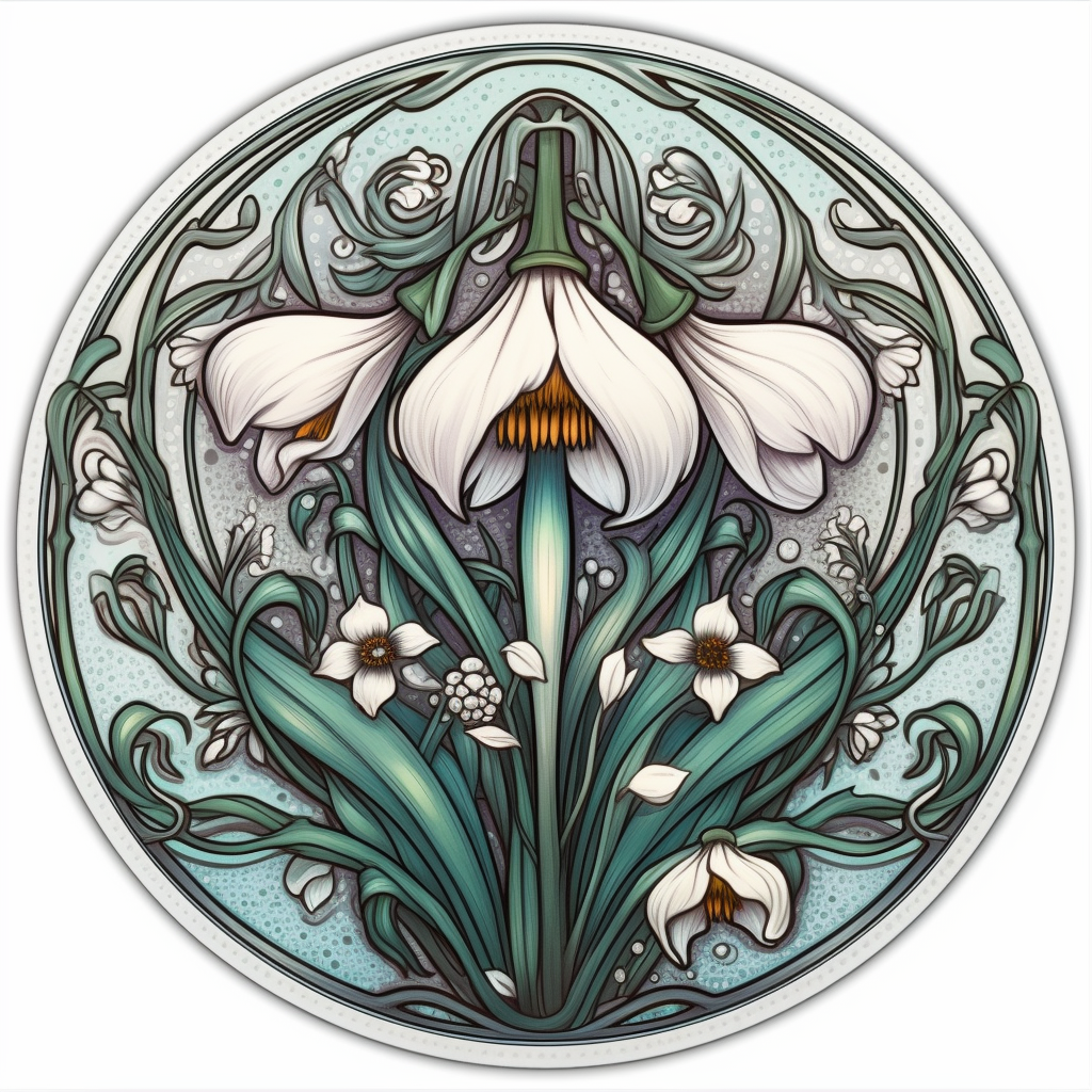 Snowdrop Flower Vinyl Decal Sticker for Car, Laptop, Tumbler and more # 006410