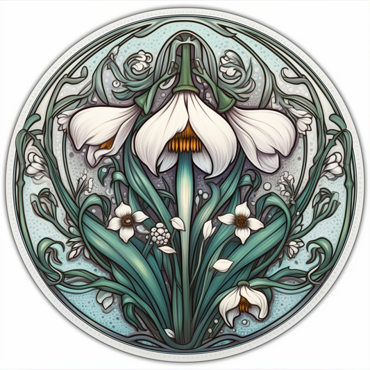 Snowdrop Flower Vinyl Decal Sticker for Car, Laptop, Tumbler and more # 006410