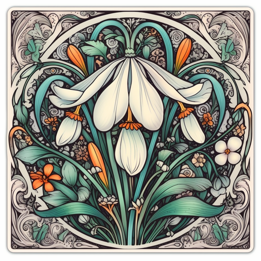 Snowdrop Flower Vinyl Decal Sticker for Car, Laptop, Tumbler and more # 006418