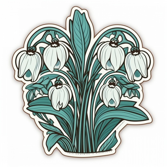 Snowdrop Flower Vinyl Decal Sticker for Car, Laptop, Tumbler and more # 006416