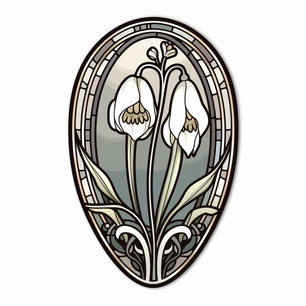 Snowdrop Flower Vinyl Decal Sticker for Car, Laptop, Tumbler and more # 006414
