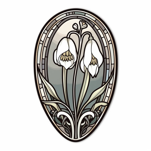 Snowdrop Flower Vinyl Decal Sticker for Car, Laptop, Tumbler and more # 006414
