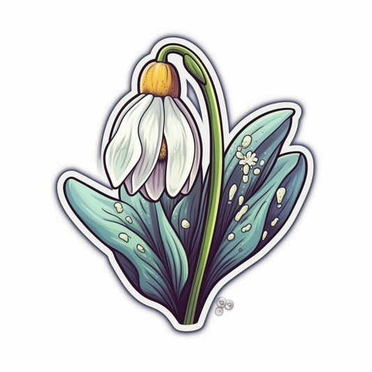 Snowdrop Flower Vinyl Decal Sticker for Car, Laptop, Tumbler and more # 006427
