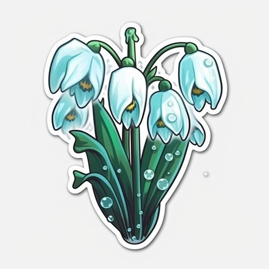 Snowdrop Flower Vinyl Decal Sticker for Car, Laptop, Tumbler and more # 006425