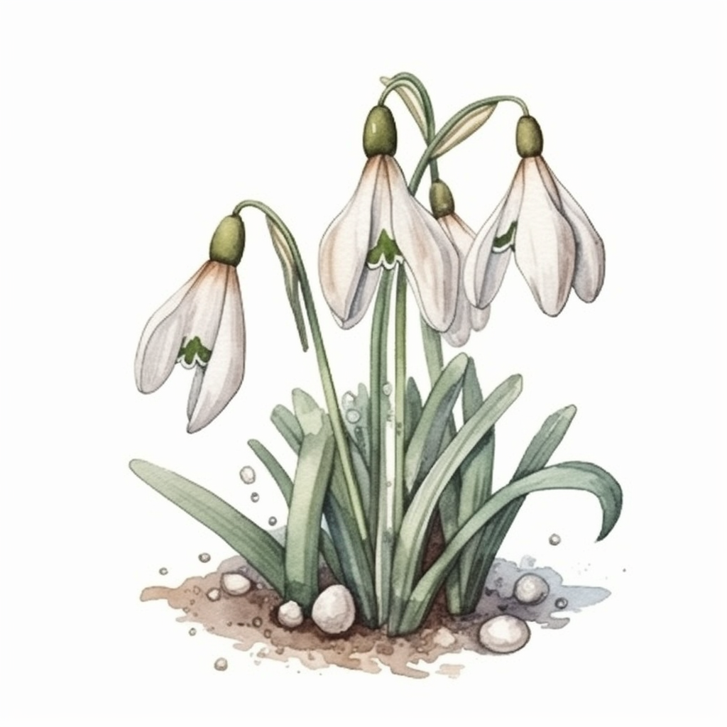 Snowdrop Flower Vinyl Decal Sticker for Car, Laptop, Tumbler and more # 006434