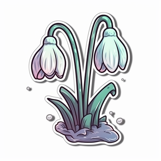 Snowdrop Flower Vinyl Decal Sticker for Car, Laptop, Tumbler and more # 006408