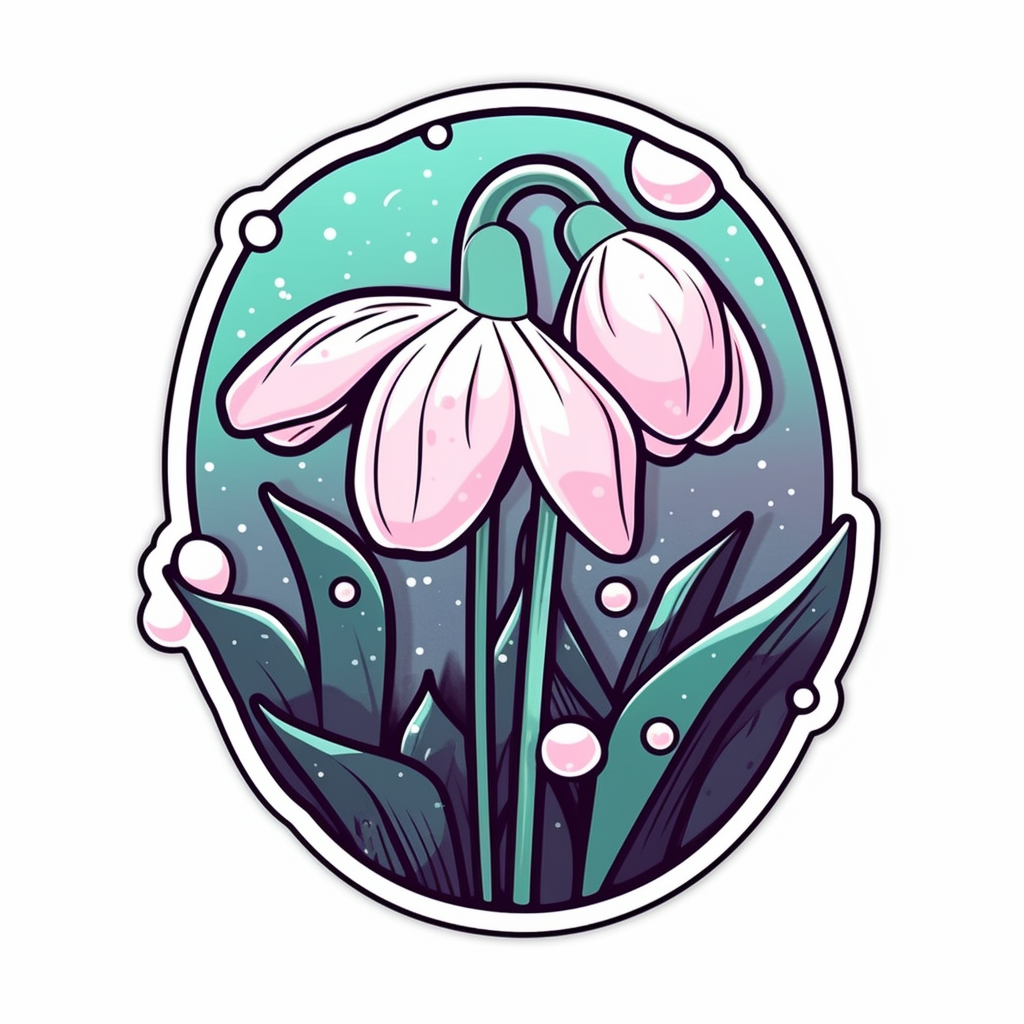 Snowdrop Flower Vinyl Decal Sticker for Car, Laptop, Tumbler and more # 006404