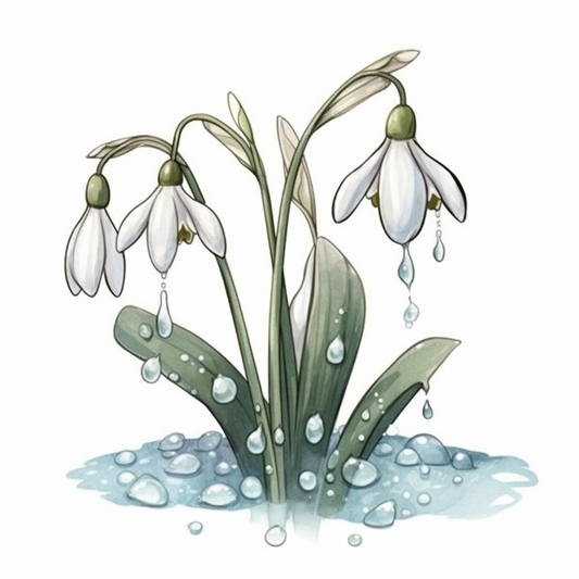 Snowdrop Flower Vinyl Decal Sticker for Car, Laptop, Tumbler and more # 006415