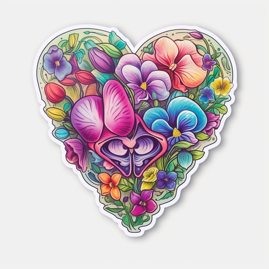 Sweet Pea Flower Vinyl Decal Sticker for Car, Laptop, Tumbler and more # 006181