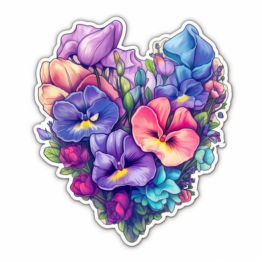 Sweet Pea Flower Vinyl Decal Sticker for Car, Laptop, Tumbler and more # 006107