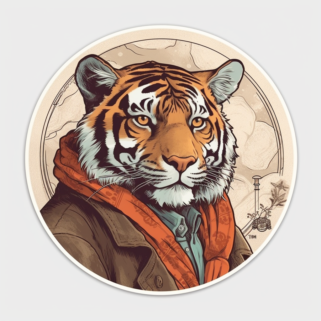 Tiger Vinyl Decal Sticker for Car, Laptop, Tumbler and more # 00563