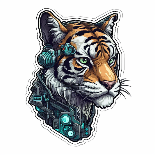 Tiger Vinyl Decal Sticker for Car, Laptop, Tumbler and more # 00543