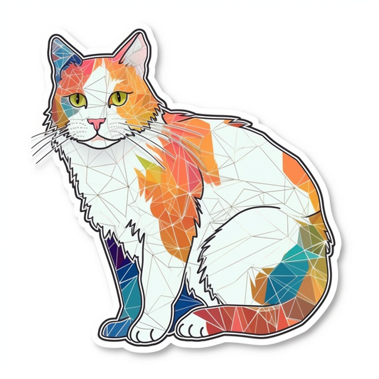 Turkish Van Cat Vinyl Decal Sticker for Car, Laptop, Tumbler and more # 007961