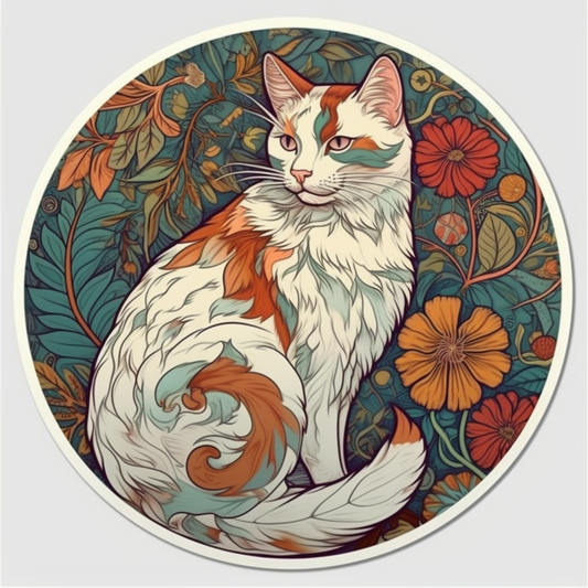 Turkish Van Cat Vinyl Decal Sticker for Car, Laptop, Tumbler and more # 007962