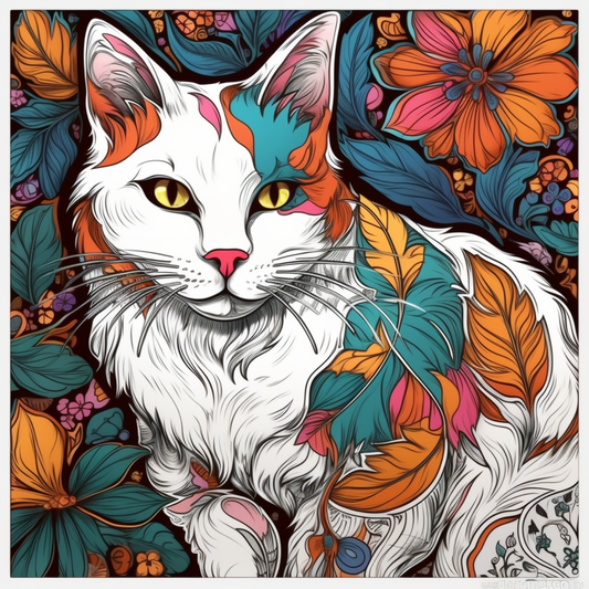 Turkish Van Cat Vinyl Decal Sticker for Car, Laptop, Tumbler and more # 007964