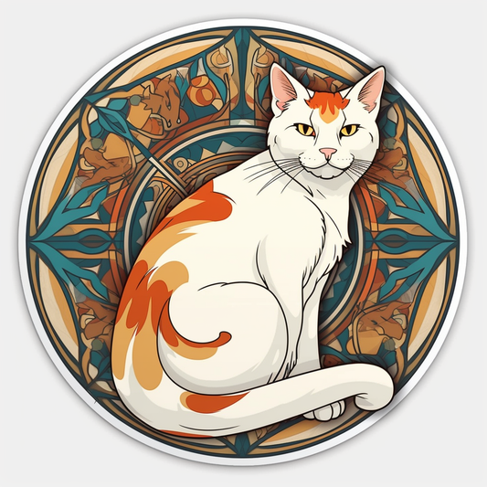 Turkish Van Cat Vinyl Decal Sticker for Car, Laptop, Tumbler and more # 007957
