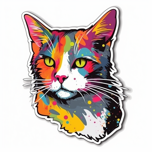 Turkish Van Cat Vinyl Decal Sticker for Car, Laptop, Tumbler and more # 007959