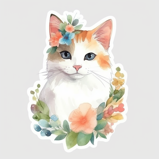 Turkish Van Cat Vinyl Decal Sticker for Car, Laptop, Tumbler and more # 007965