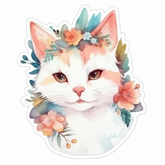 Turkish Van Cat Vinyl Decal Sticker for Car, Laptop, Tumbler and more # 007963