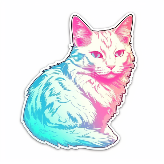 Turkish Van Cat Vinyl Decal Sticker for Car, Laptop, Tumbler and more # 007982
