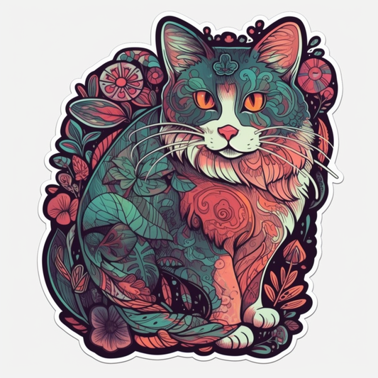 Turkish Van Cat Vinyl Decal Sticker for Car, Laptop, Tumbler and more # 007981