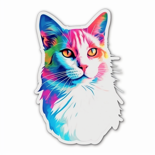 Turkish Van Cat Vinyl Decal Sticker for Car, Laptop, Tumbler and more # 007984