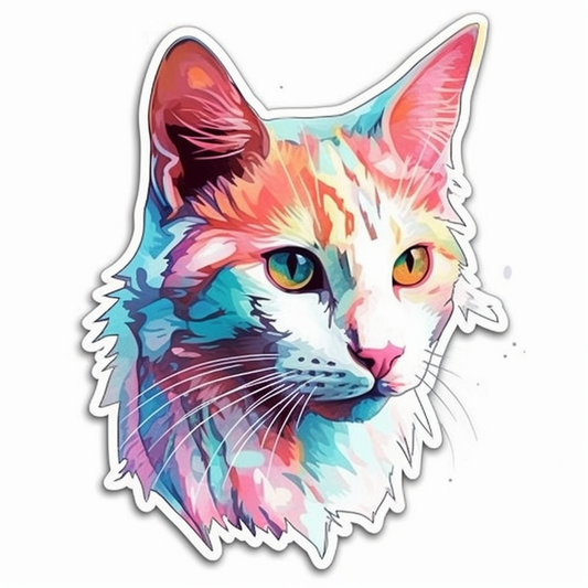 Turkish Van Cat Vinyl Decal Sticker for Car, Laptop, Tumbler and more # 007968