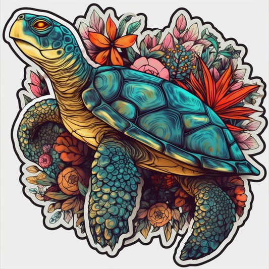 Turtle Vinyl Decal Sticker for Car, Laptop, Tumbler and more # 005939