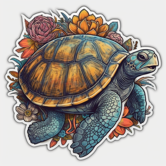 Turtle Vinyl Decal Sticker for Car, Laptop, Tumbler and more # 006008