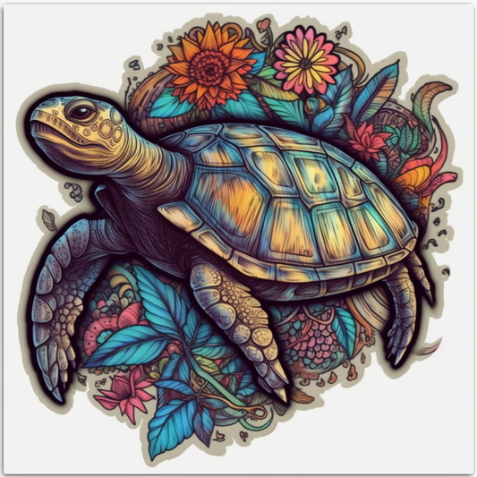 Turtle Vinyl Decal Sticker for Car, Laptop, Tumbler and more # 005953