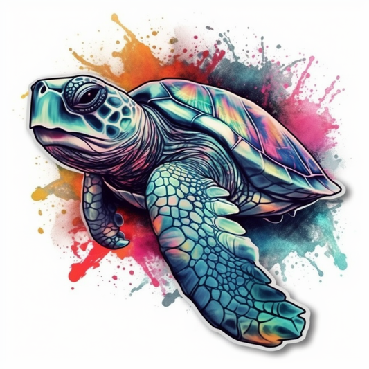 Turtle Vinyl Decal Sticker for Car, Laptop, Tumbler and more # 005977