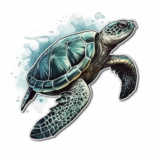 Turtle Vinyl Decal Sticker for Car, Laptop, Tumbler and more # 005983