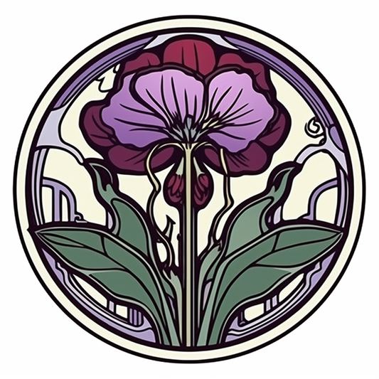 Violet Flower Vinyl Decal Sticker for Car, Laptop, Tumbler and more # 006379