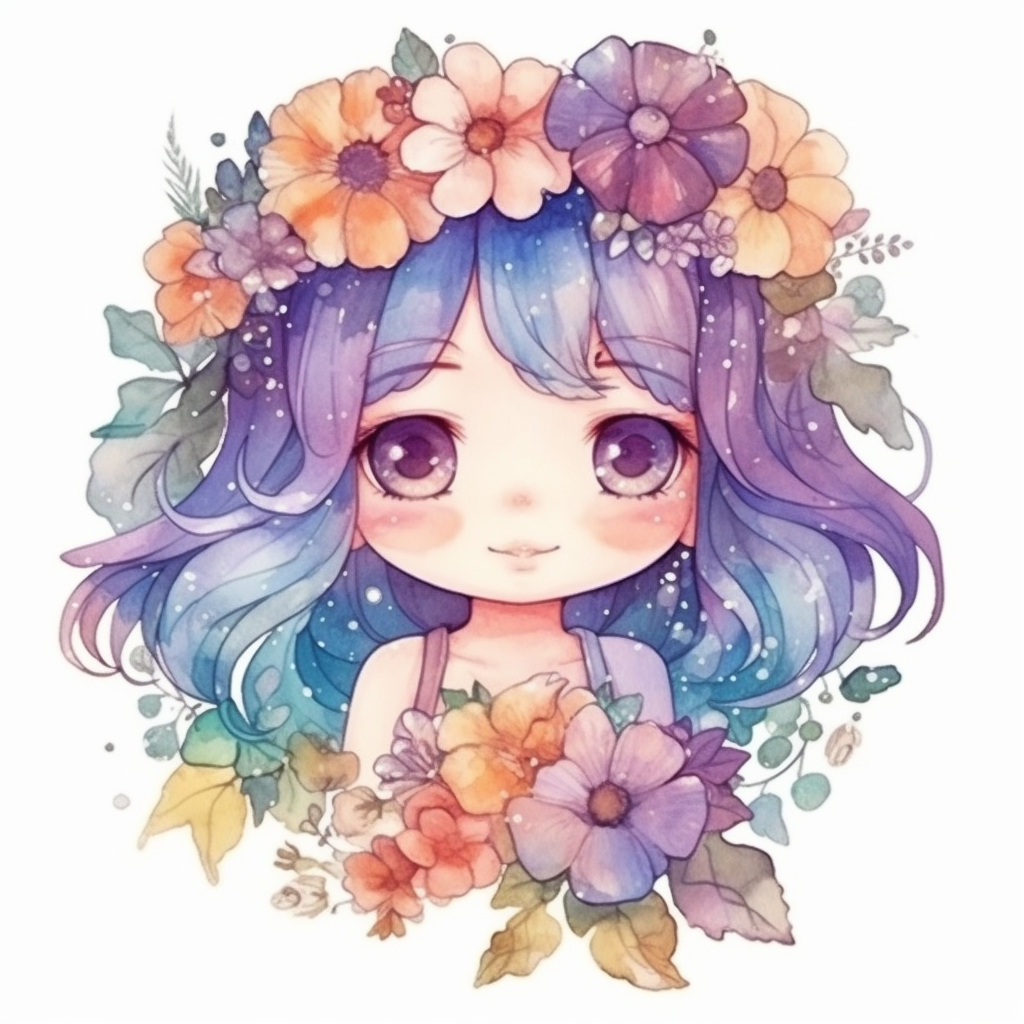 Violet Flower Vinyl Decal Sticker for Car, Laptop, Tumbler and more # 006372